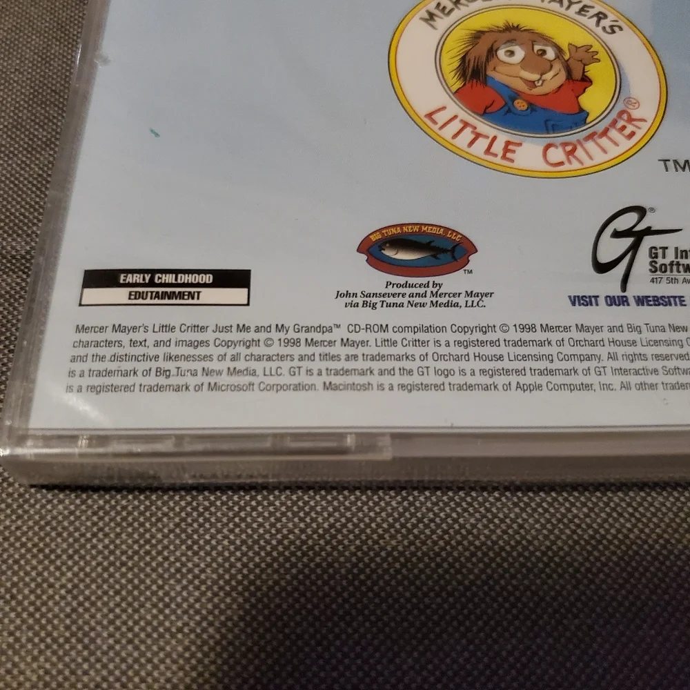 Mercer Mayer's Littler Critter Just Me and My Grandpa GT Computer Game
